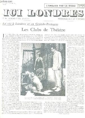 Seller image for ICI LONDRES N408 2 DECEMBRE 1955 - la vie  londres et en grande bretagne les clubs de thatre - arthur sullivan offenbach anglais - le mystrieux manteau de nuages de la plante vnus - l'intelligence est elle indpendante de l'hrdit ? etc. for sale by Le-Livre