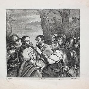 "Der Judaskuss" originaler Kupferradierung ca.19x20cm (Darstellung/image size) auf Bütten-Papier/...