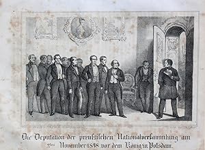 "Die Deputation der preußischen Nationalversammlung am 3. Nov. 1848 vor dem König in Potsdam" ori...