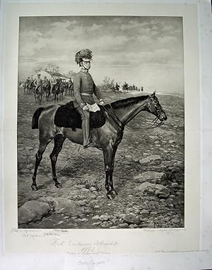 Seller image for Feldmarschall Erzherzog Albrecht 1866" [Im Hintergrund links: Feldmarschall-Lieutenant Erzherzog Rainer, Generalmajor Franz Freiherr von John (Generalstabschef der Sdarmee in Italien unter Erzherzog Albrecht, zeichnete sich am 24.6. in der Schlacht bei for sale by Kunsthandel & Antiquariat Magister Ru