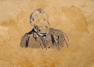 Imagen del vendedor de "Seyer" originale Bleistiftzeichnung auf braunem Papier ca.25x34cm; Mnchen 1888 a la venta por Kunsthandel & Antiquariat Magister Ru