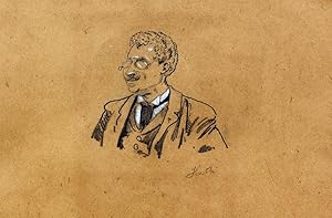 Imagen del vendedor de "Oberbaurath Huth" originale Bleistiftzeichnung auf braunem Papier ca.25x33cm; Mnchen 1893 a la venta por Kunsthandel & Antiquariat Magister Ru