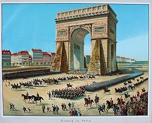 "Einzug in Paris am 1. März 1871" originale Chromolithographie ca.39x51cm (Darstellung/image size...