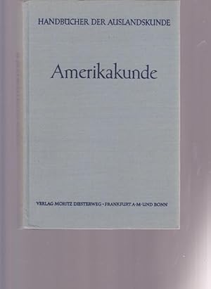 Seller image for Handbuch der Auslandskunde. Amerikakunde. for sale by Ant. Abrechnungs- und Forstservice ISHGW