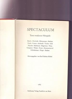 Spectaculum. Texte moderner Hörspiele.