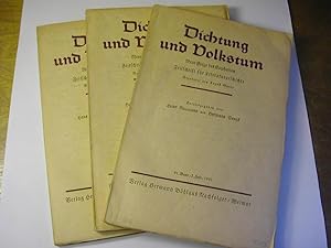 Imagen del vendedor de Dichtung und Volkstum. Neue Folge des Euphorion. Zeitschrift fr Literaturgeschichte. Begrndet von August Sauer. 41. Band. Heft 2-4 a la venta por Antiquariat Fuchseck