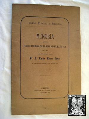 SOCIEDAD VALENCIANA DE AGRICULTURA. MEMORIA 1879