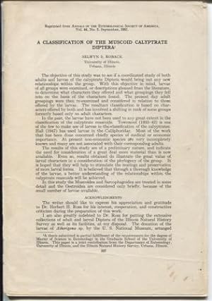 Imagen del vendedor de A Classification of the Muscoid Calyptrate Diptera a la venta por E Ridge Fine Books