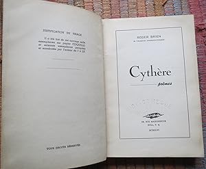 CYTH`RE. Poèmes.