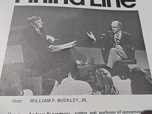 Seller image for Firing Line Program Transcript (No. 45 1972) William F. Buckley, Jr. (Host) Andreas Papandreou (Guest) "The Greek Dilemma" (Subject) for sale by Bloomsbury Books