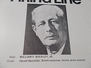 Bild des Verkufers fr Firing Line Program Transcript (No. 67 1972) William F. Buckley, Jr. (Host) Harold Macmillan (Guest) "Harold Macmillan" (Subject) zum Verkauf von Bloomsbury Books