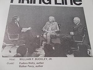 Imagen del vendedor de Firing Line Program Transcript (No. 73 1972) William F. Buckley, Jr. (Host) Eudora Welty and Walker Percy (Guests) "The Southern Imagination" (Subject) a la venta por Bloomsbury Books