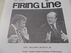 Image du vendeur pour Firing Line Program Transcript (No. 93 1973) William F. Buckley, Jr. (Host) Senator Hubert Humphrey (Guest) "Limitations of Presidential Power" (Subject) mis en vente par Bloomsbury Books