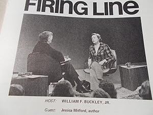 Seller image for Firing Line Program Transcript (No. 122 1974) William F. Buckley, Jr. (Host) Jessica Mitford (Guest) "Penal Reform" (Subject) for sale by Bloomsbury Books