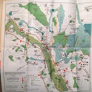 Immagine del venditore per Beitrge zur geschichtlichen Entwicklung der Stadt Hannover Von der Urzeit bis in die Gegenwart unter besonderer Bercksichtigung der Siedlungsverhltnisse mit geschichtlichem Plan des Stadtgebietes Hannover und der angrenzenden Gemeinden in neun Farben sowie drei verschiedenen Ansichten und zwei Plnen aus frheren Jahrhunderten mit Erluterungen. venduto da Plesse Antiquariat Minzloff