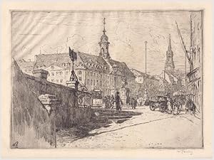 Imagen del vendedor de Dresden - Neustdter Markt (Brckenkopf der alten Augustusbrcke) a la venta por Antiquariat Hardner