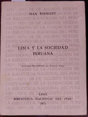 LIMA Y LA SOCIEDAD PERUANA.