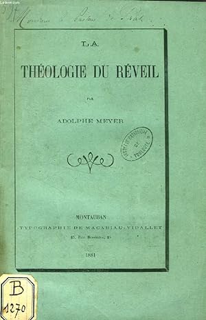 Bild des Verkufers fr LA THEOLOGIE DU REVEIL (THESE) zum Verkauf von Le-Livre