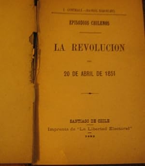 Bild des Verkufers fr La revolucin del 20 de abril de 1851 zum Verkauf von Librera Monte Sarmiento