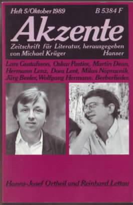 Akzente : Zeitschrift für Literatur, 36. Jahrgang, Heft 5, Oktober 1989 Herausgeber: Michael Krüg...