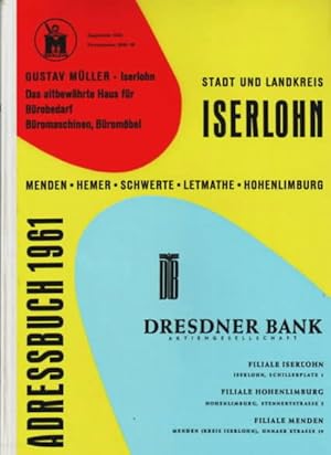 Adressbuch der Stadt und des Landkreises Iserlohn : umfassend die Städte Iserlohn, Hemer, Hohenli...