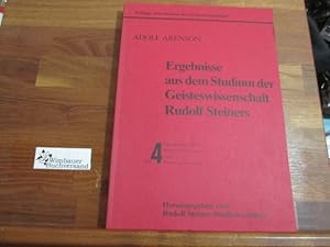 Bild des Verkufers fr Ergebnisse aus dem Studium der Geisteswissenschaft Rudolf Steiners. Band 4 Hrsg. vom Rudolf-Steiner-Studienzentrum [Mehrteiliges Werk], Beitrge zum Studium der Geisteswissenschaft zum Verkauf von Antiquariat im Kaiserviertel | Wimbauer Buchversand