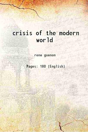 Immagine del venditore per crisis of the modern world 1942 venduto da Gyan Books Pvt. Ltd.