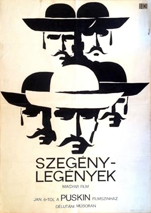 Original design of the movie poster for "Szegény legények". [The Round-Up.]