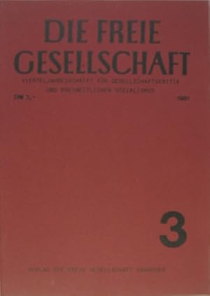 Bild des Verkufers fr Vierteljahresschrift fr Gesellschaftkritik und freiheitlichen Sozialismus. 3, 7, 9, 10, 11/12. zum Verkauf von Rotes Antiquariat