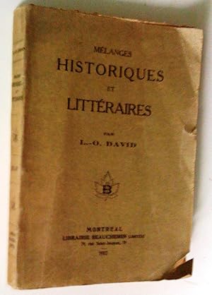 Mélanges historiques et littéraires