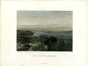 Port Jackson, New South Wales. Colored engraving