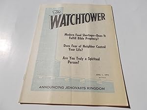 Imagen del vendedor de The Watchtower (April 1, 1974): Announcing Jehovah's Kingdom (Single Issue Magazine) a la venta por Bloomsbury Books