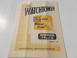 Image du vendeur pour The Watchtower (September 1, 1974): Announcing Jehovah's Kingdom (Single Issue Magazine) mis en vente par Bloomsbury Books