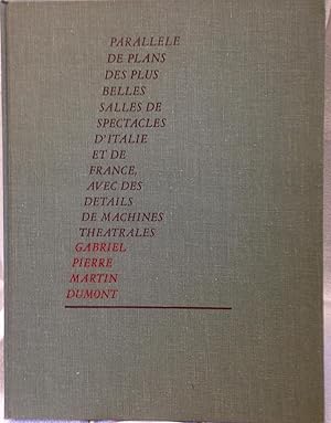 Seller image for Parallele De Plans Des Plus Belles Salles De Spectacles d'Italie et De France for sale by Bryn Mawr Bookstore