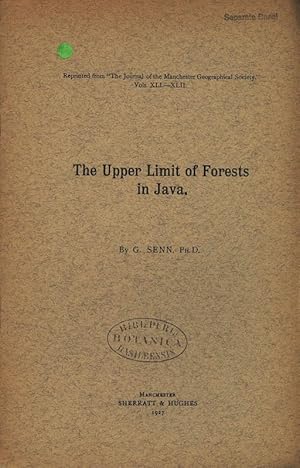 Image du vendeur pour The Upper Limit of Forests in Java. Reprinted fom "The Journal of Manchester Geographical Society", Vols. XLL-XLII. mis en vente par Antiquariat Bookfarm