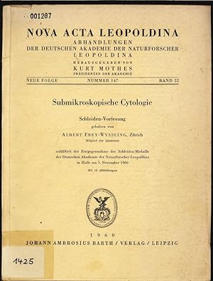 Seller image for Submikroskopische Cytologie - Mit 15 Abbildungen. for sale by Antiquariat Bookfarm