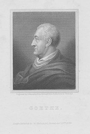 Bild des Verkufers fr Johann Wolfgang v. Goethe (Brustbild). zum Verkauf von Antiquariat Ruthild Jger