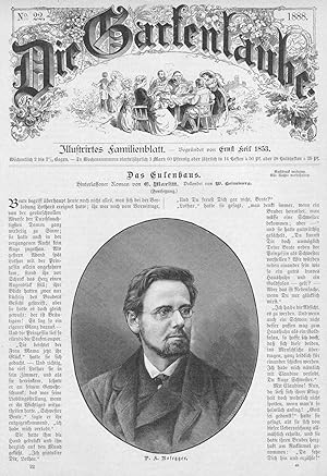 Seller image for P. K. Rosegger (Alpendichter). Brustbild im Oval. for sale by Antiquariat Ruthild Jger