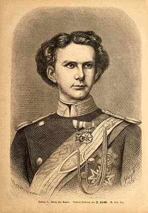 Ludwig II., König von Bayern (Brustbild).