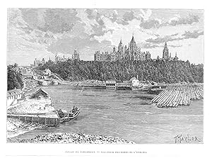 Seller image for Palais du Parlement - Vue prise des bords de l'Ottawa (Gesamtansicht). for sale by Antiquariat Ruthild Jger