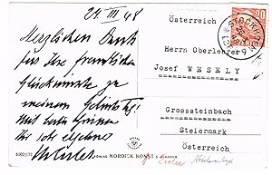 Bild des Verkufers fr Eigenh. Postkarte m. U. zum Verkauf von Kotte Autographs GmbH