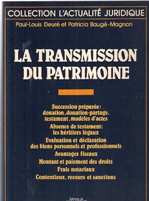 La transmission du patrimoine