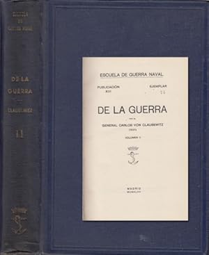 Imagen del vendedor de DE LA GUERRA VOL. II a la venta por Librera Vobiscum