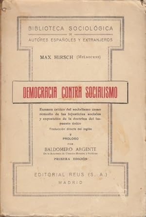 Imagen del vendedor de DEMOCRACIA CONTRA SOCIALISMO a la venta por Librera Vobiscum