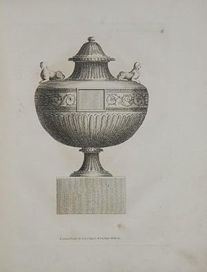 Vases, Modern and Antique, from Various Examples, Proper for Metal, Stone, or Wood. Engraved on T...