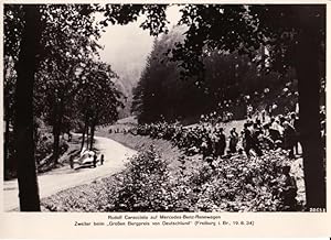 Original-Fotoabzug: "Rudolf Caracciola auf Mercedes-Benz-Rennwagen Zweiter beim ,Großen Bergpreis...