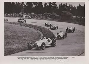 Original-Fotoabzug: "'Großer Preis von Deutschland 1937' (25.7.1937) auf dem Nürburgring. Mercede...