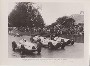 Original-Fotoabzug: "Dreifacher Mercedes-Benz Sieg im ,Großen Preis der Schweiz 1938' in Bern (21...