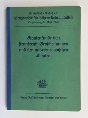 Staatenkunde von Frankreich, Großbritannien und den außereuropäischen Staaten.