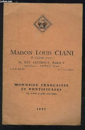 Seller image for MONNAIES FRANCAISES ET PONTIFICALES for sale by Le-Livre